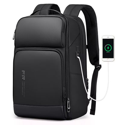 Durable Waterproof Backpack for 15.6” Laptop with USB Charging - Perfect for Business & Travel