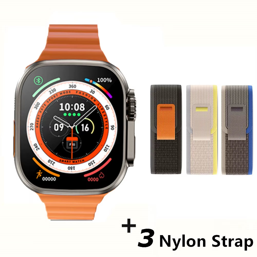 2025 New Smart Watch 9 Ultra Pro MAX Gen 2 49Mm Amoled Screen Smartwatch High Refresh Rate Wireless Charging Men Women for Sport