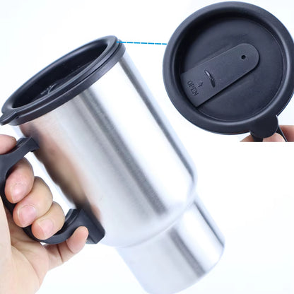 Portable Car Heating Cup – 450ML Electric Kettle for Tea & Coffee in Your Car