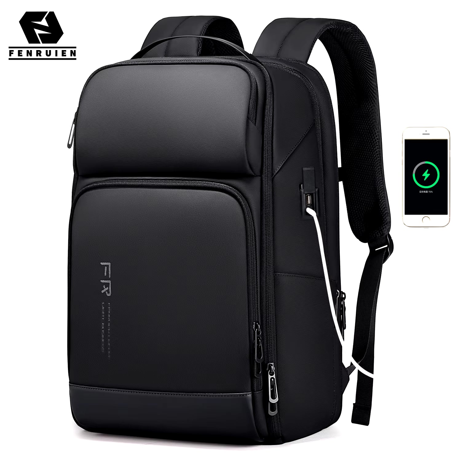 Durable Waterproof Backpack for 15.6” Laptop with USB Charging - Perfect for Business & Travel