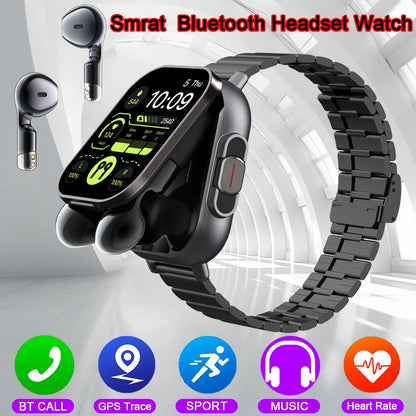 Hybrid Smartwatch with Wireless Earphones – Sports & Health Monitor