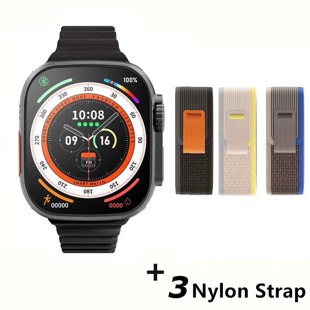 2025 New Smart Watch 9 Ultra Pro MAX Gen 2 49Mm Amoled Screen Smartwatch High Refresh Rate Wireless Charging Men Women for Sport