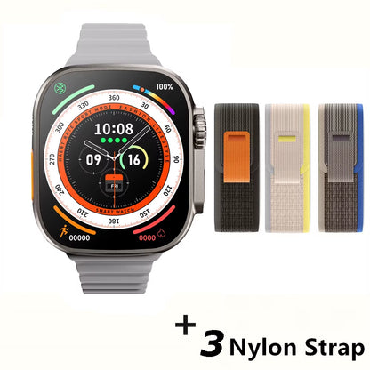 2025 New Smart Watch 9 Ultra Pro MAX Gen 2 49Mm Amoled Screen Smartwatch High Refresh Rate Wireless Charging Men Women for Sport