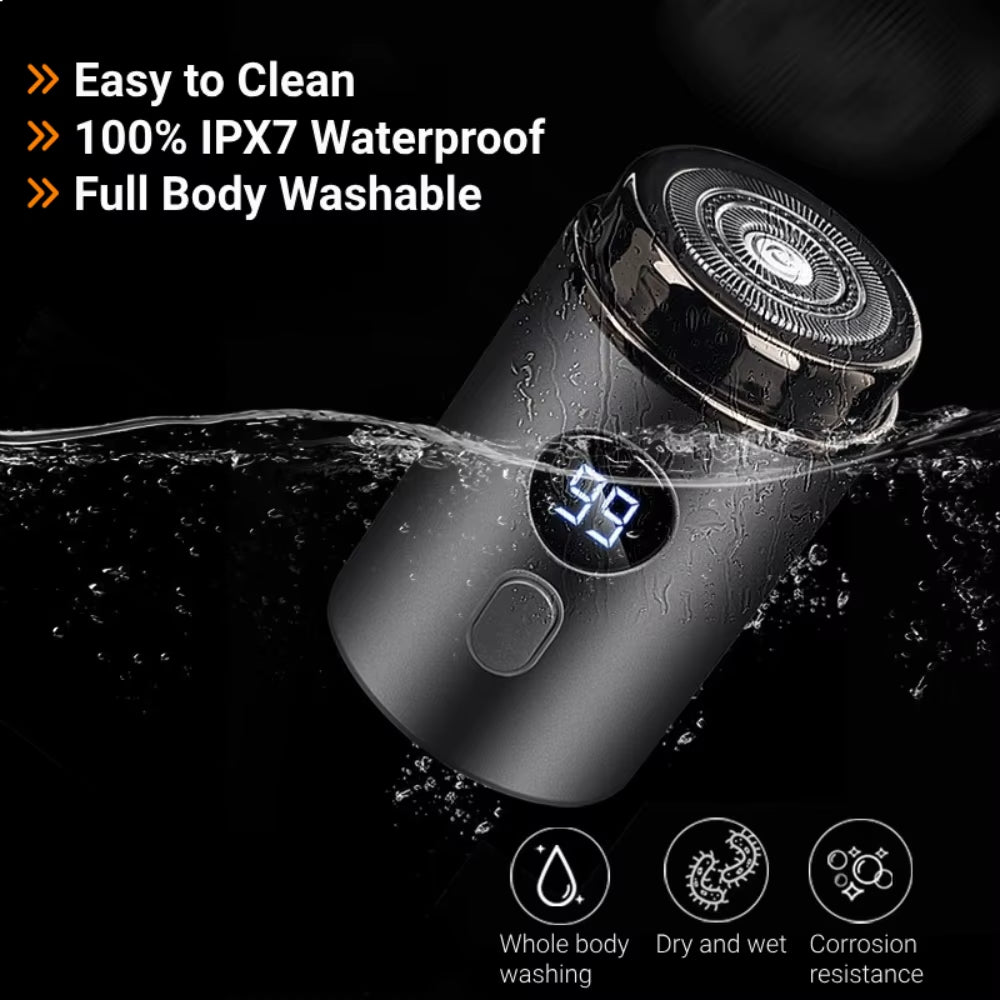 Men Electric Mini Shaver Rechargeable Type-C Charging Car Portable Led Digital Display Wet & Dry Shaver Men Women Home Razor