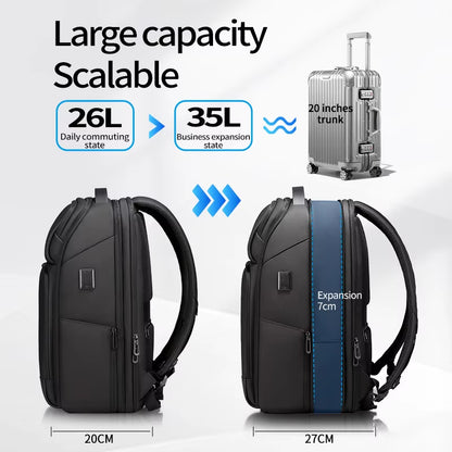 Durable Waterproof Backpack for 15.6” Laptop with USB Charging - Perfect for Business & Travel